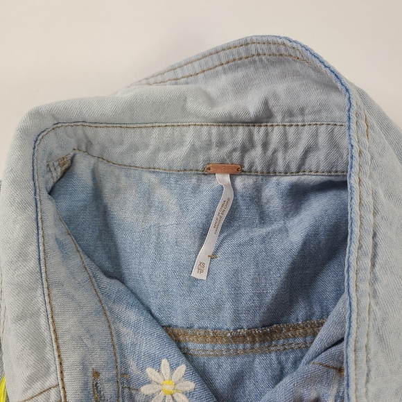 FREE PEOPLE Denim Yearbook Mini Dress - XS - Picture 4 of 6